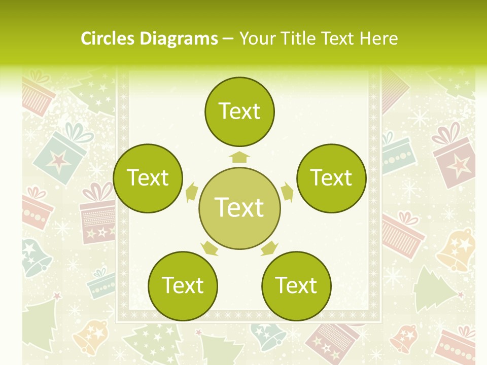 Ornament Snowflake Cartoon PowerPoint Template