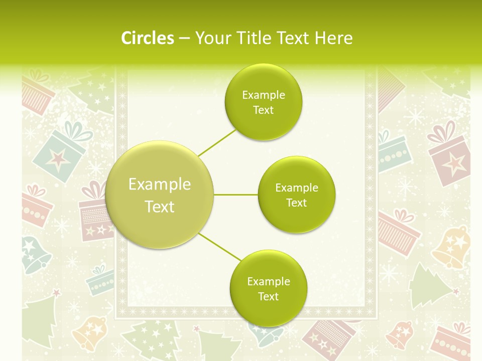 Ornament Snowflake Cartoon PowerPoint Template