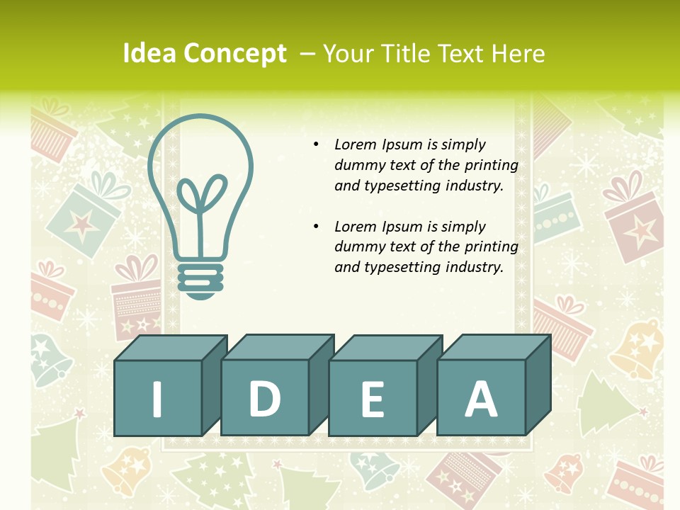 Ornament Snowflake Cartoon PowerPoint Template