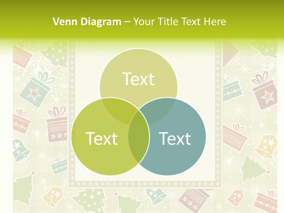 Ornament Snowflake Cartoon PowerPoint Template