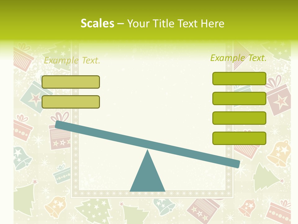 Ornament Snowflake Cartoon PowerPoint Template