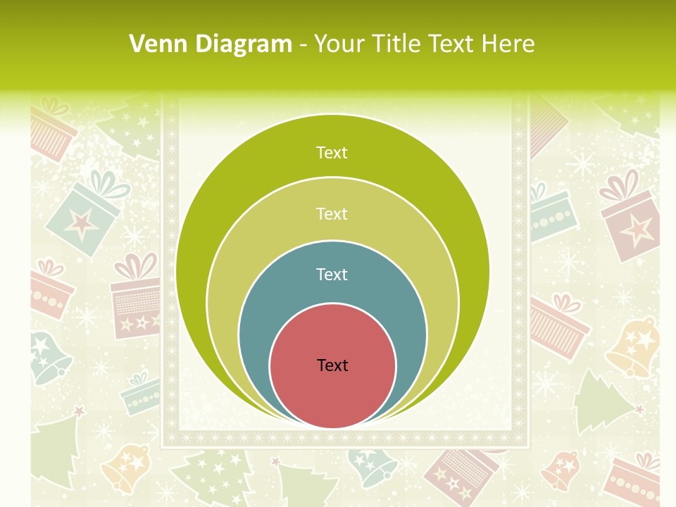 Ornament Snowflake Cartoon PowerPoint Template