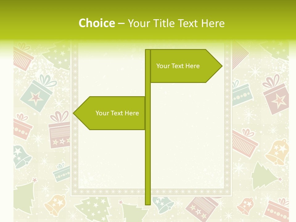 Ornament Snowflake Cartoon PowerPoint Template