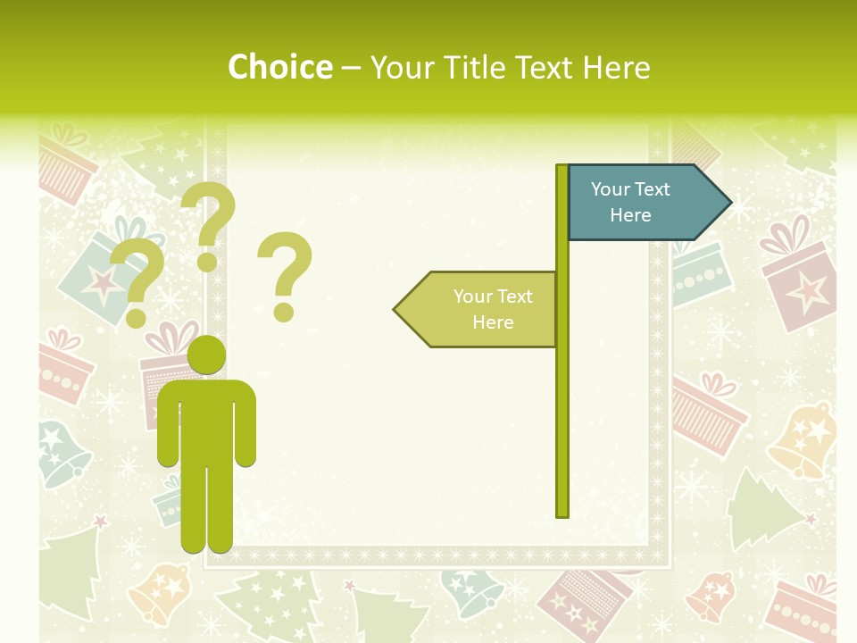 Ornament Snowflake Cartoon PowerPoint Template