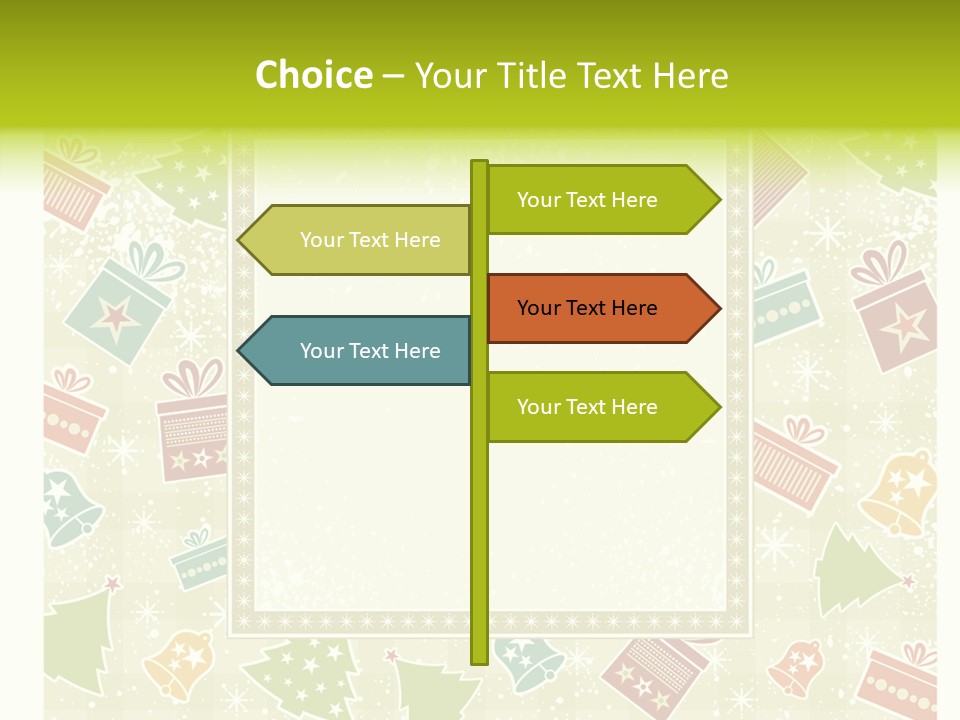 Ornament Snowflake Cartoon PowerPoint Template