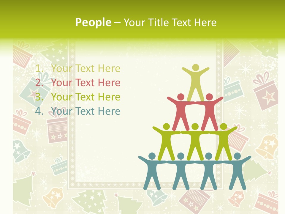 Ornament Snowflake Cartoon PowerPoint Template