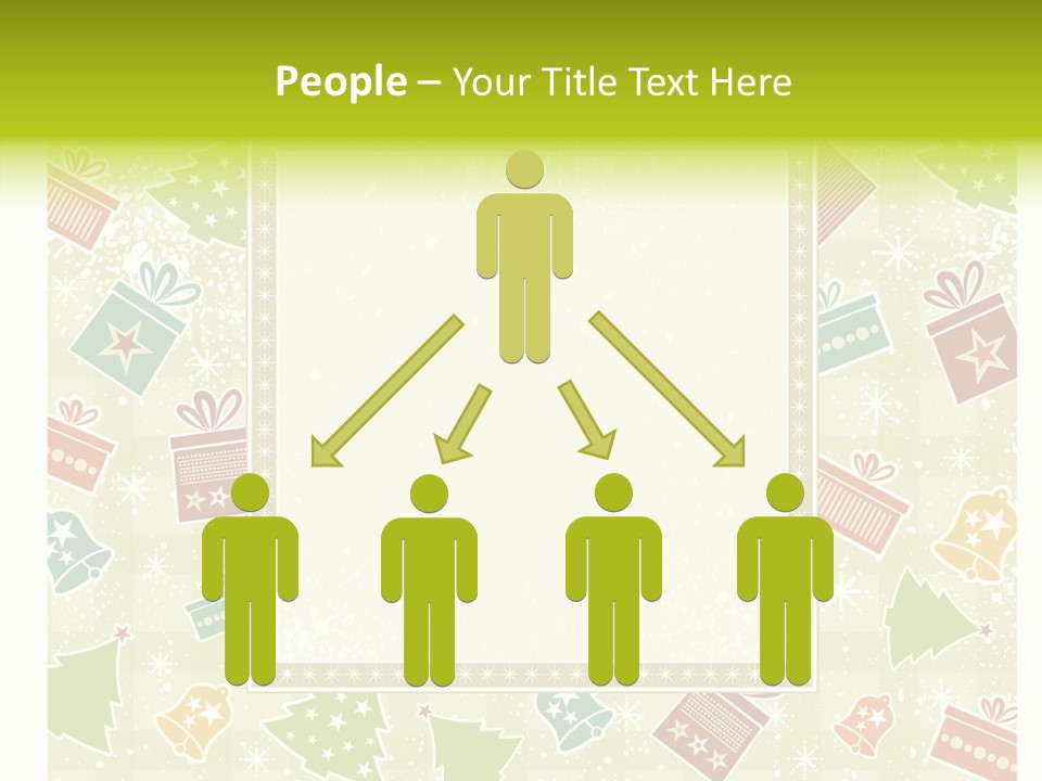 Ornament Snowflake Cartoon PowerPoint Template