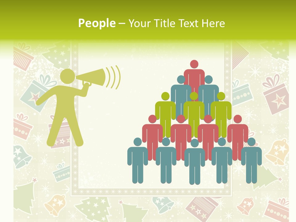 Ornament Snowflake Cartoon PowerPoint Template