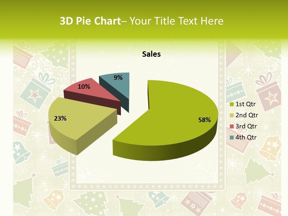 Ornament Snowflake Cartoon PowerPoint Template