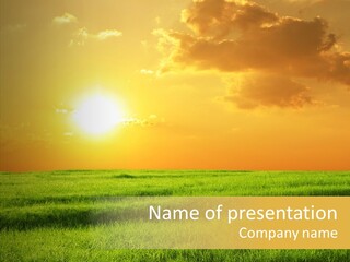 Autumn Background Farming PowerPoint Template