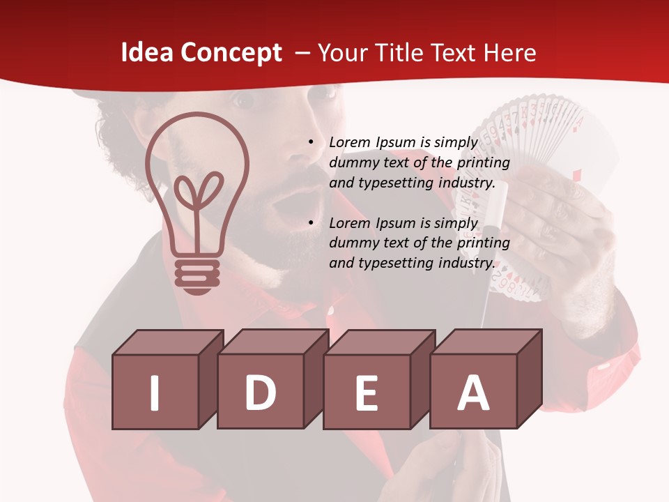 Young Isolated Beard PowerPoint Template