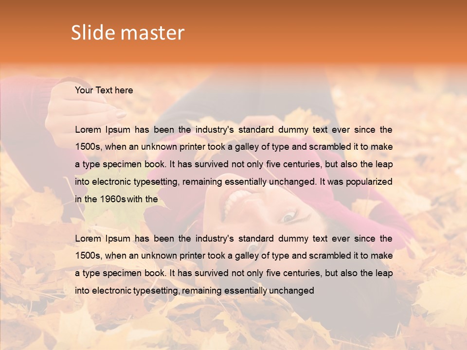 Lady Caucasian Nature PowerPoint Template