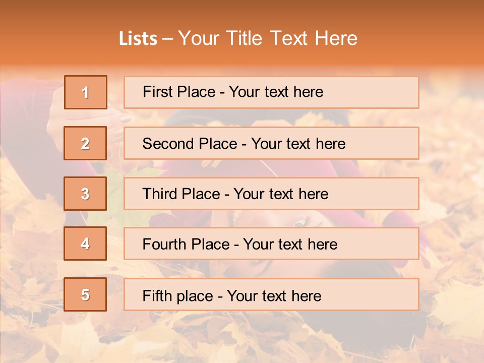 Lady Caucasian Nature PowerPoint Template