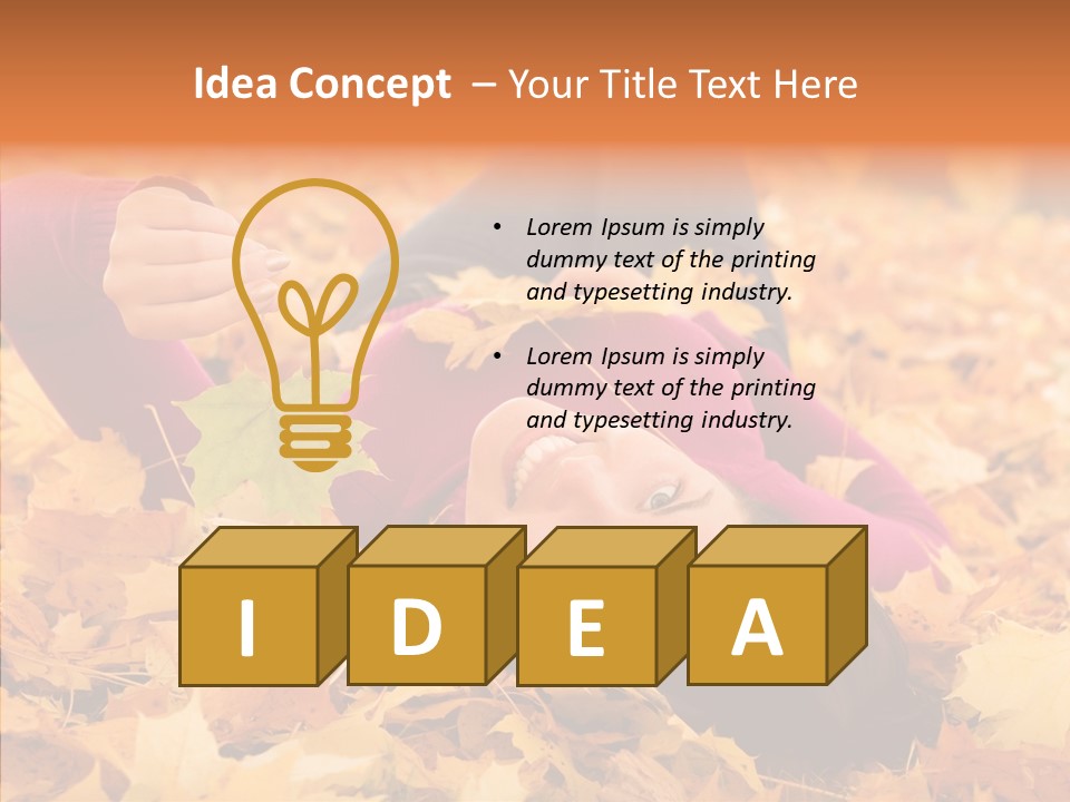 Lady Caucasian Nature PowerPoint Template