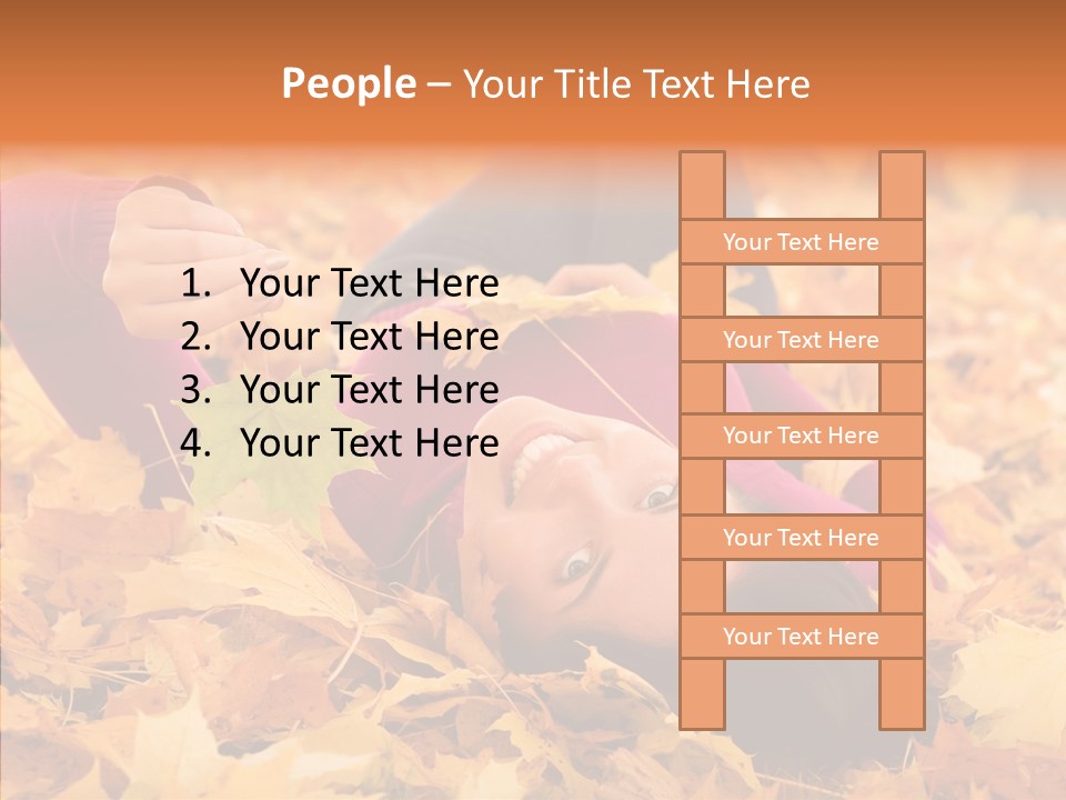 Lady Caucasian Nature PowerPoint Template