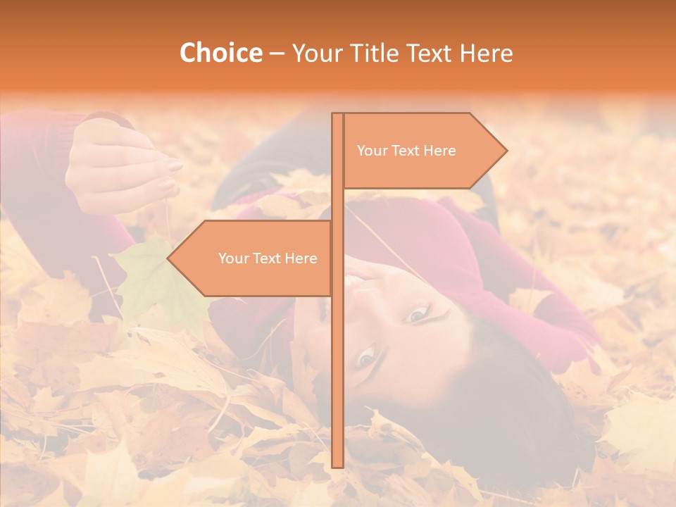 Lady Caucasian Nature PowerPoint Template