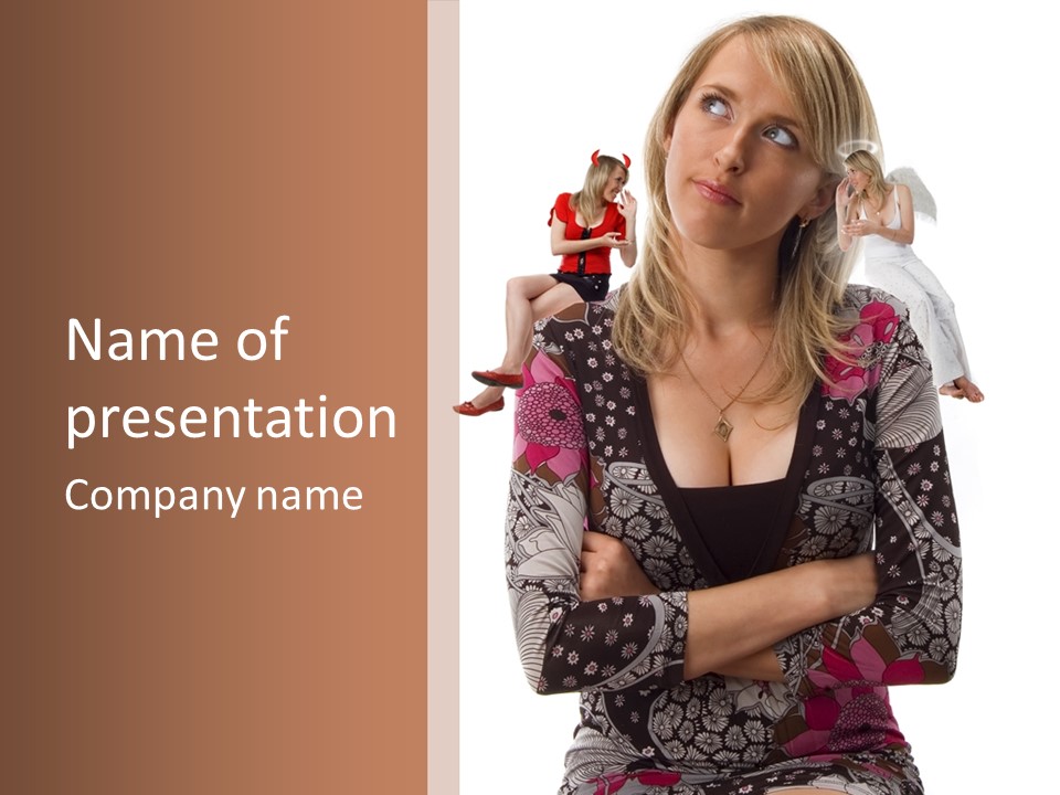 Girls Dishonesty Performer PowerPoint Template