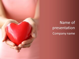 Pink Hand Give PowerPoint Template