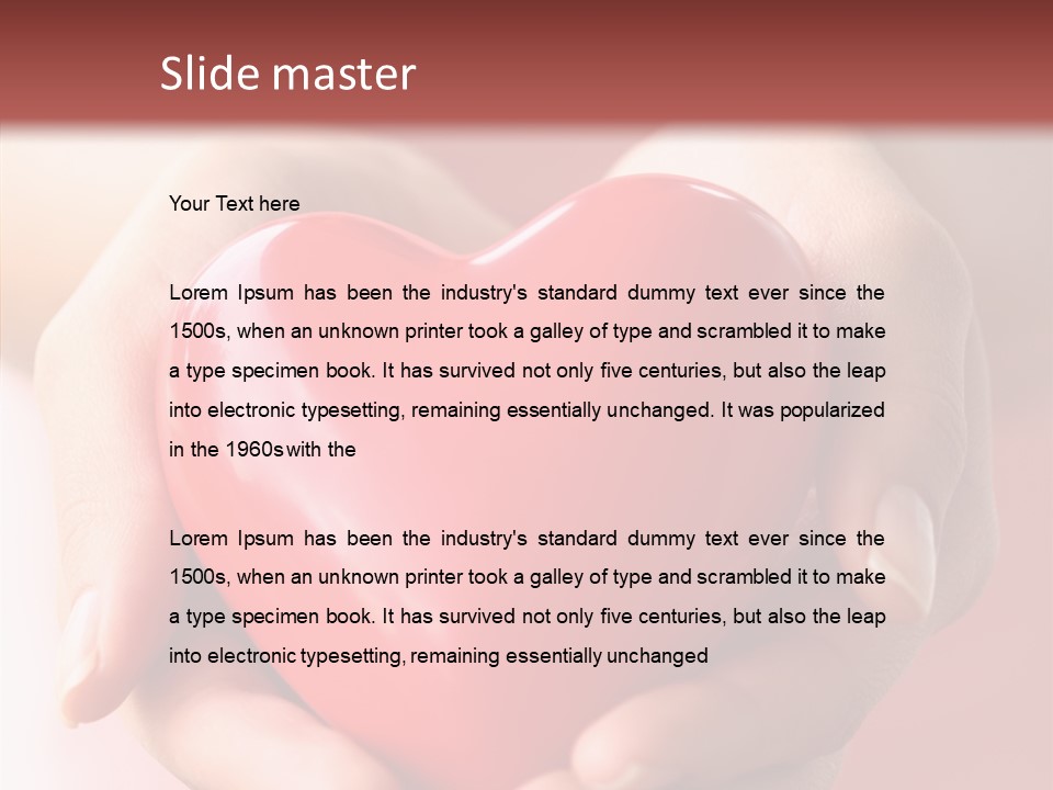 Pink Hand Give PowerPoint Template