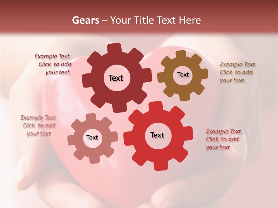 Pink Hand Give PowerPoint Template