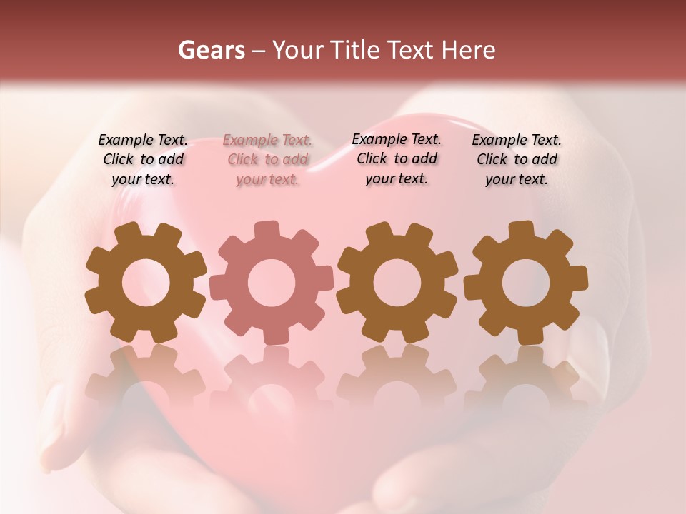 Pink Hand Give PowerPoint Template