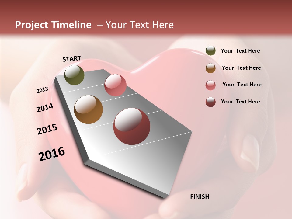 Pink Hand Give PowerPoint Template