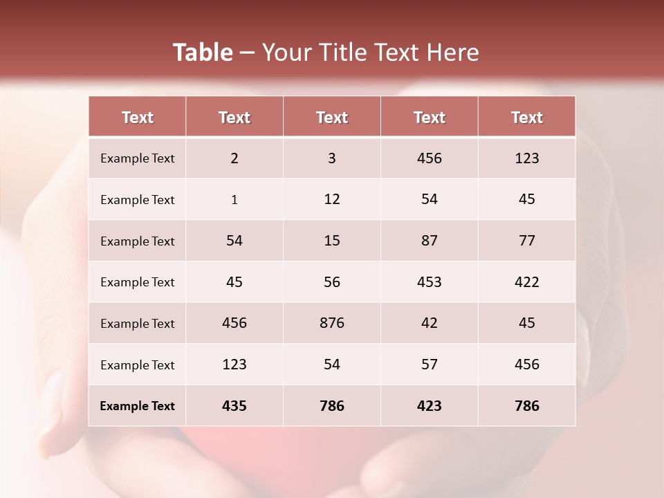 Pink Hand Give PowerPoint Template