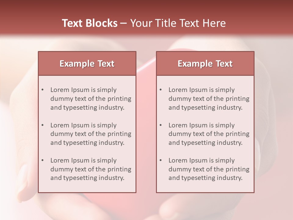 Pink Hand Give PowerPoint Template