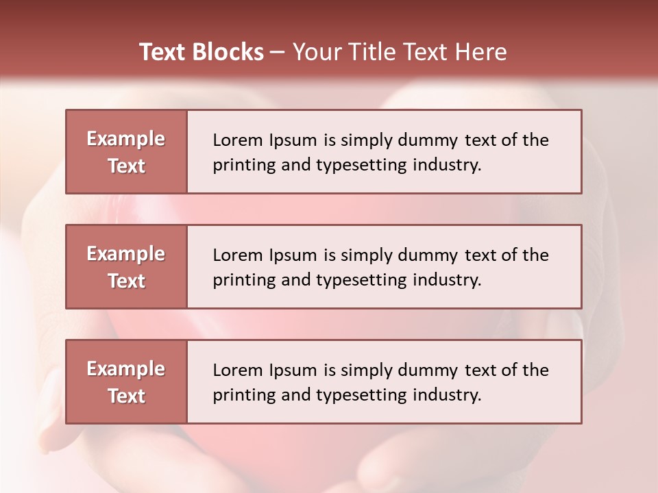 Pink Hand Give PowerPoint Template