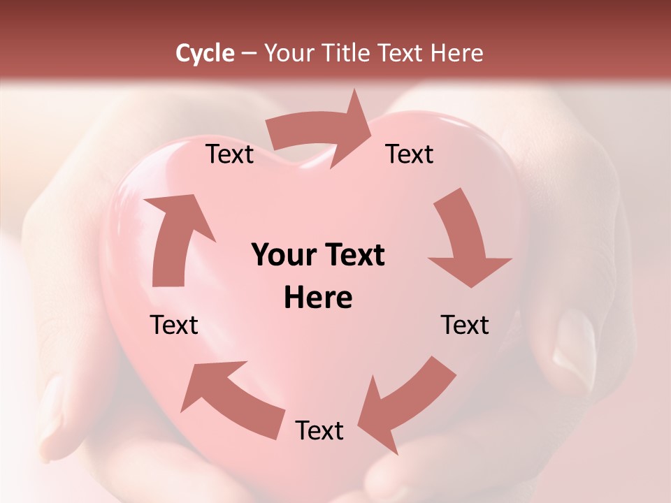 Pink Hand Give PowerPoint Template