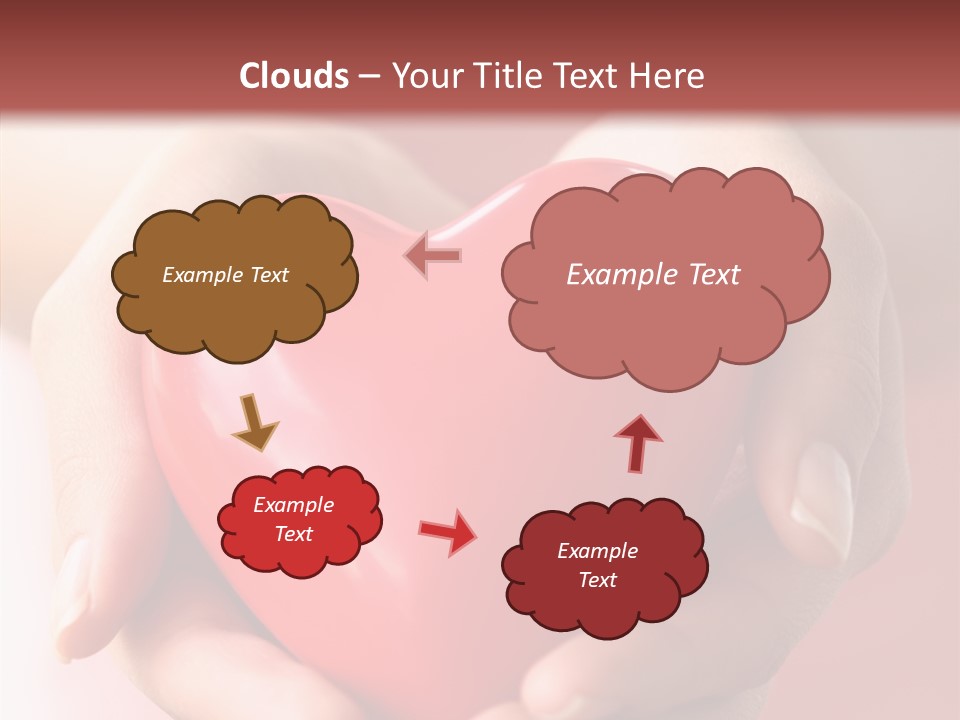 Pink Hand Give PowerPoint Template