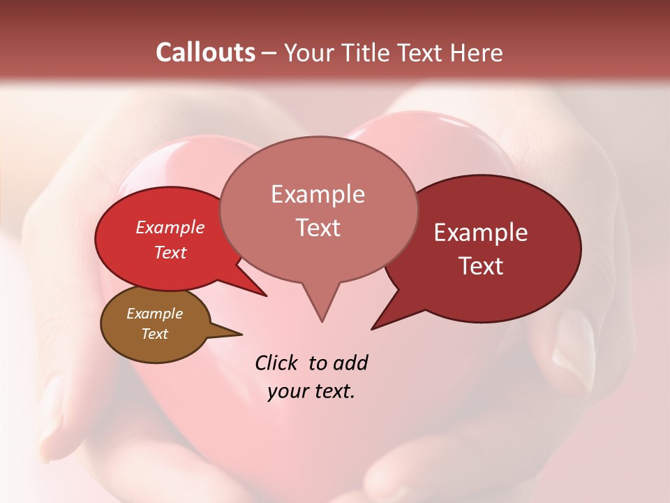 Pink Hand Give PowerPoint Template