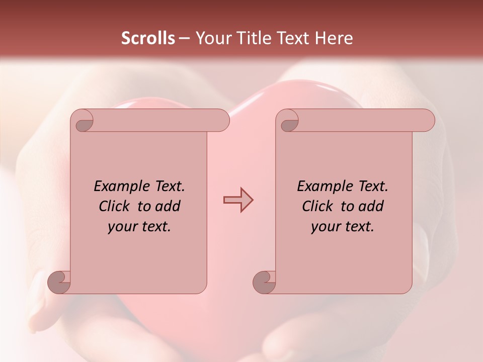 Pink Hand Give PowerPoint Template