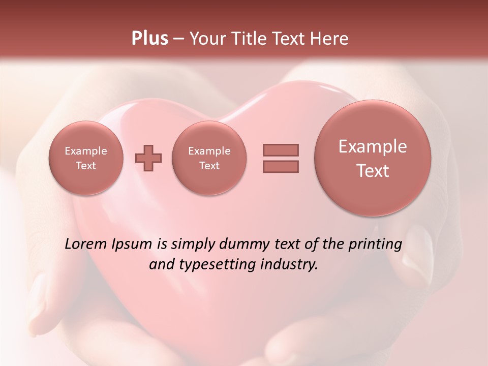 Pink Hand Give PowerPoint Template