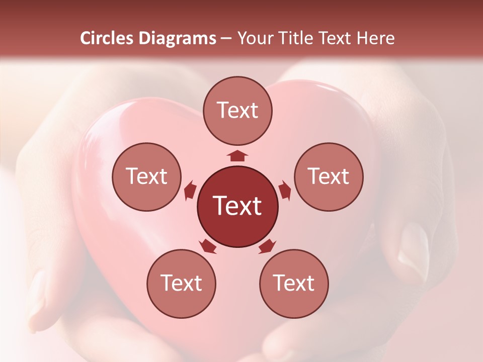 Pink Hand Give PowerPoint Template