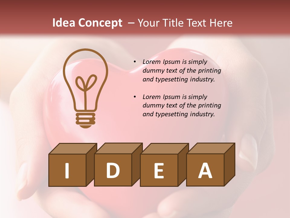 Pink Hand Give PowerPoint Template