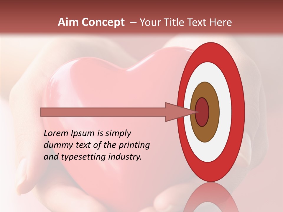 Pink Hand Give PowerPoint Template