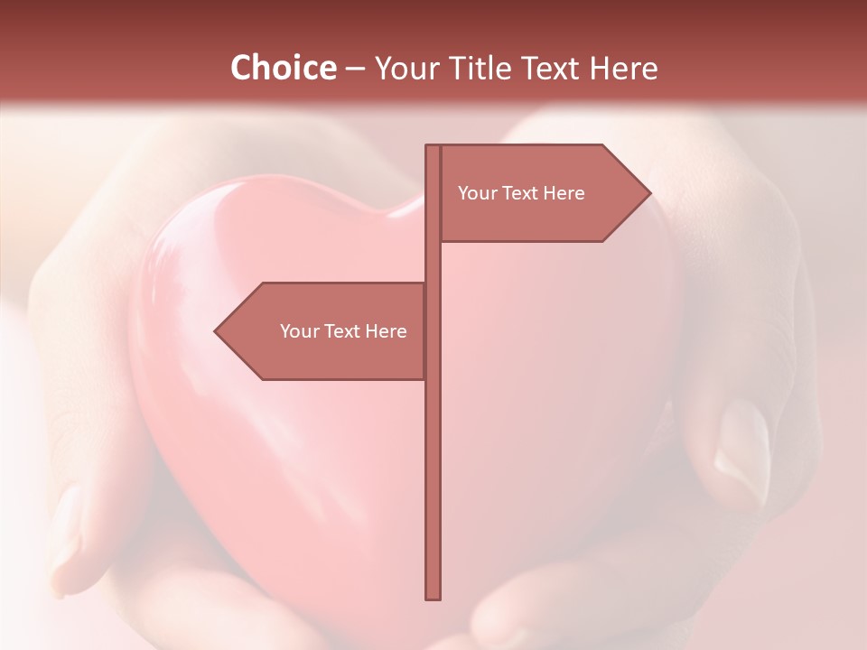 Pink Hand Give PowerPoint Template