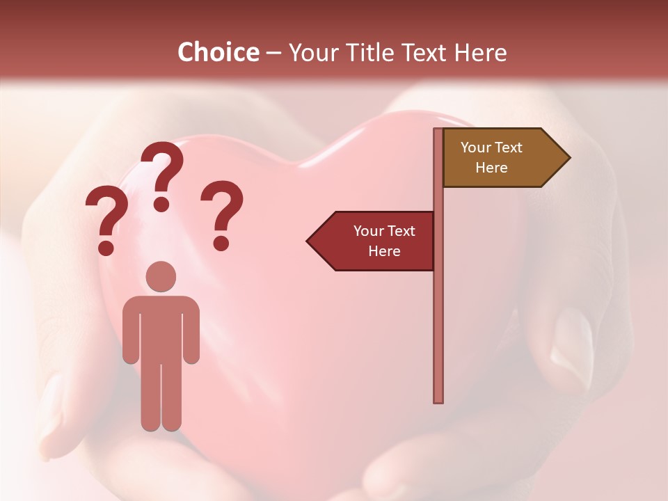 Pink Hand Give PowerPoint Template