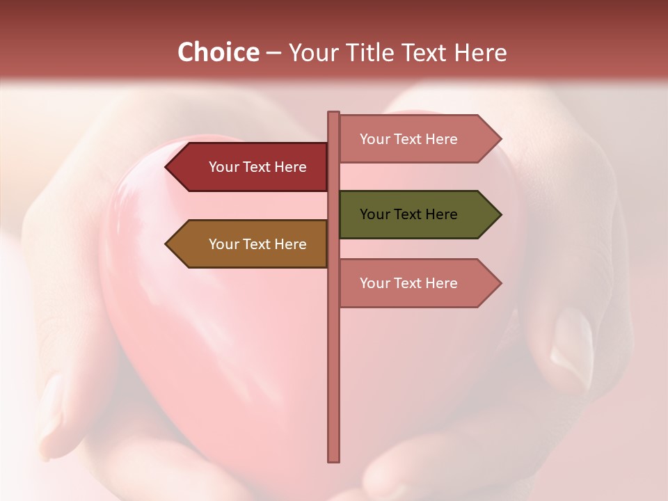 Pink Hand Give PowerPoint Template