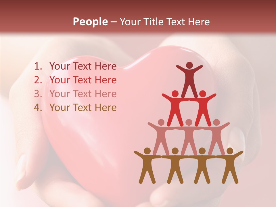 Pink Hand Give PowerPoint Template