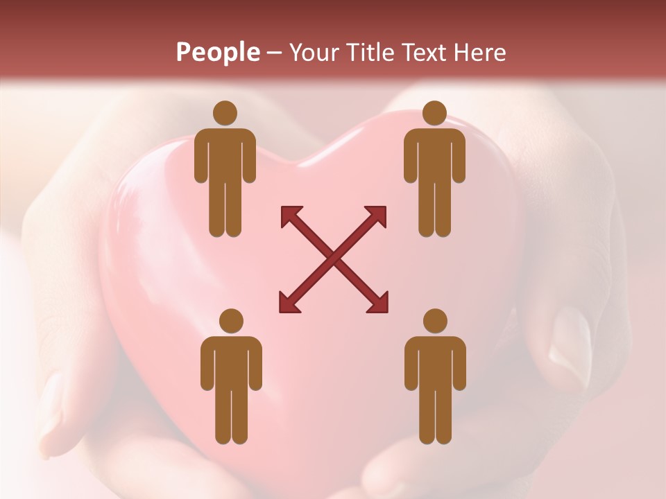 Pink Hand Give PowerPoint Template