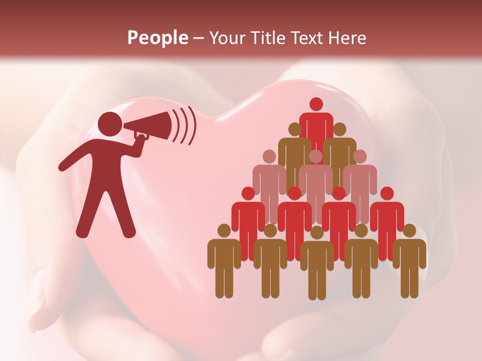 Pink Hand Give PowerPoint Template