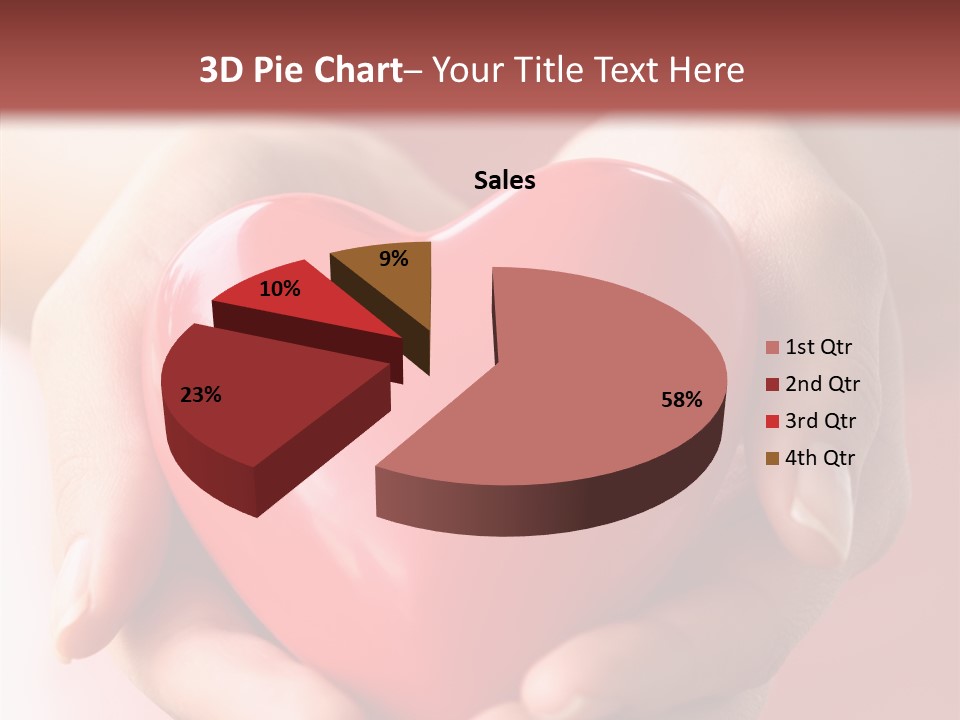 Pink Hand Give PowerPoint Template