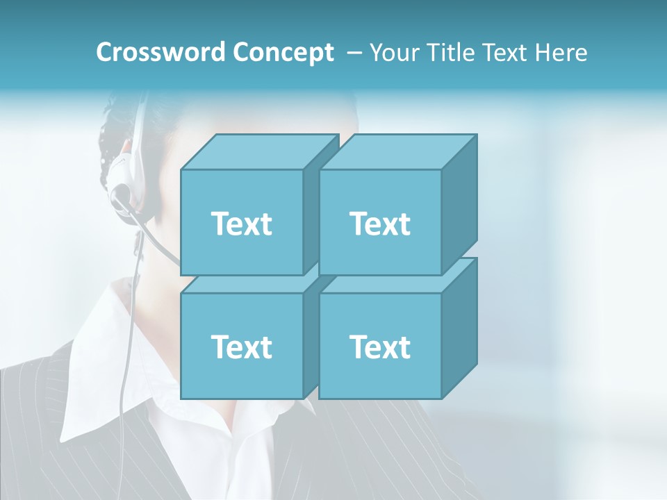 Headset Helpdesk Suit PowerPoint Template