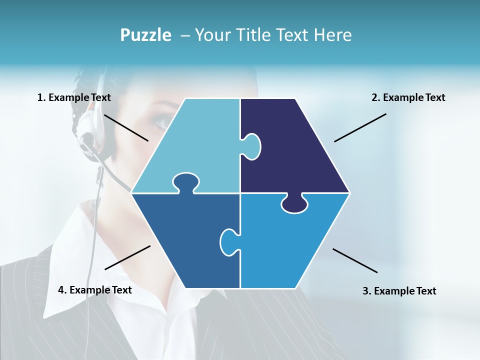 Headset Helpdesk Suit PowerPoint Template