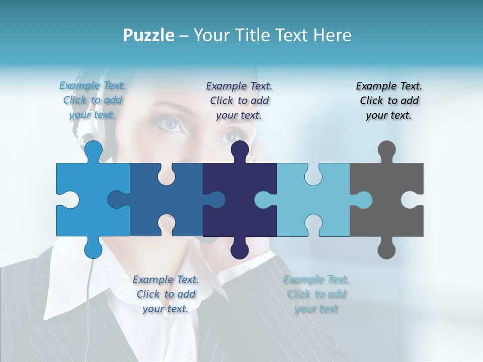 Headset Helpdesk Suit PowerPoint Template