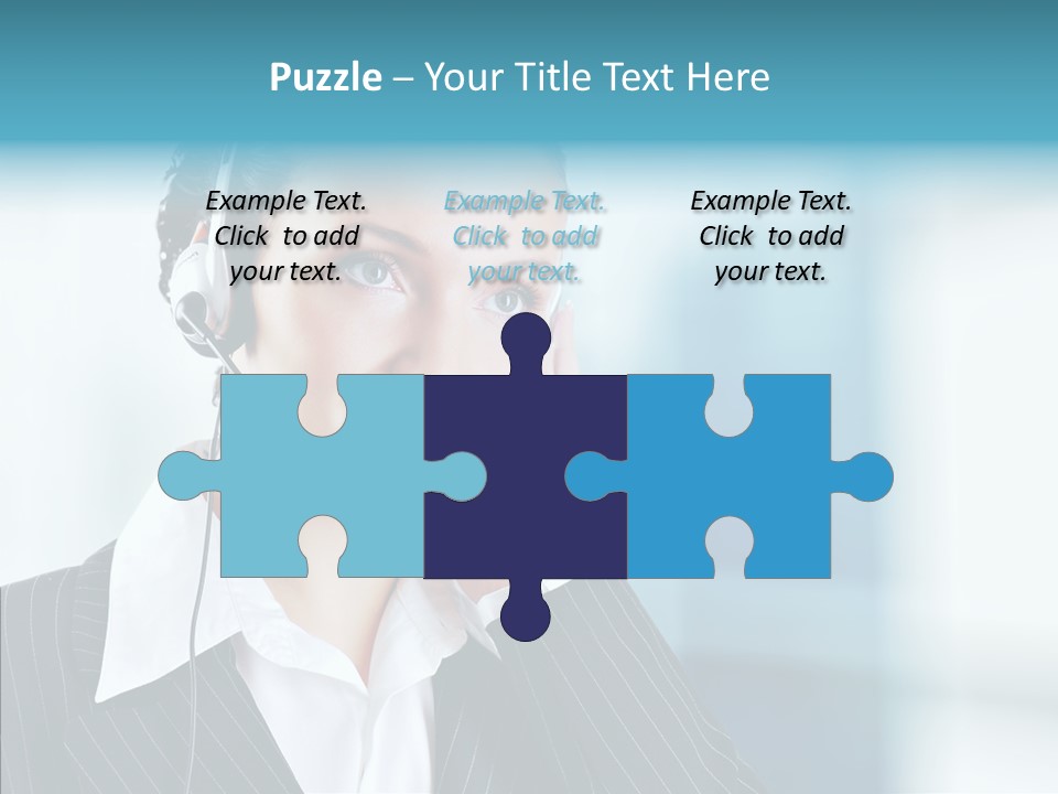 Headset Helpdesk Suit PowerPoint Template