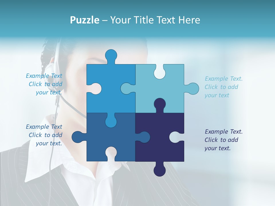 Headset Helpdesk Suit PowerPoint Template