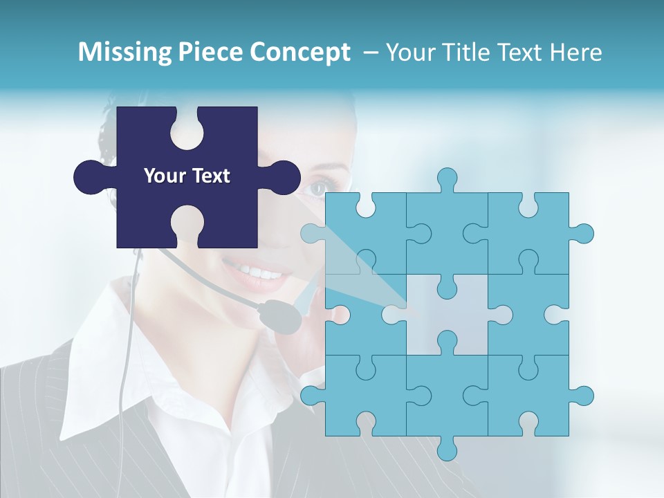 Headset Helpdesk Suit PowerPoint Template